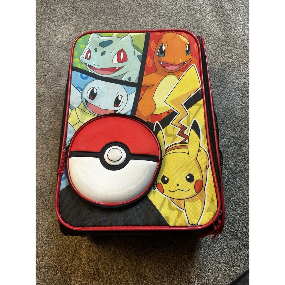 Genuine Pokemon - Pikachu Bioworld Rolling Suitcase with Handle & Wheels
